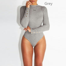 Load image into Gallery viewer, GAOKE Sexy Solid Turtleneck Body Femme Long Sleeve Tops Autumn Winter Elegant Slim Bodycon Black White Bodysuit Womens