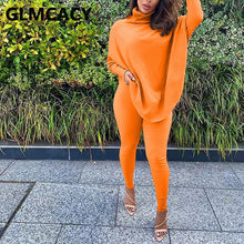 Load image into Gallery viewer, Women Two Piece Classy Suits Batwing Sleeve Turtleneck Top &amp; Skinny Pants Set