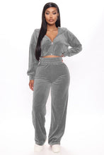 Load image into Gallery viewer, 10YT3250 Autumn Winter Women Outdoor Casual Sports Solid Velvet Two Piece Set Top and Pants Tracksuit Sweatsuit Outfits