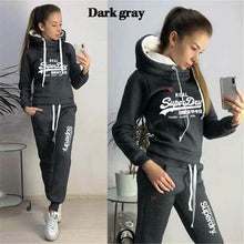 Load image into Gallery viewer, Tracksuit Women Winter 2021 Pullover Hoodie Sweatshirt Pants Jogging Femme Set Sports Suits for Women Clothing Fleece Sportswear