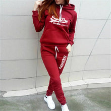 Load image into Gallery viewer, Tracksuit Women Winter 2021 Pullover Hoodie Sweatshirt Pants Jogging Femme Set Sports Suits for Women Clothing Fleece Sportswear
