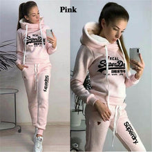 Load image into Gallery viewer, Tracksuit Women Winter 2021 Pullover Hoodie Sweatshirt Pants Jogging Femme Set Sports Suits for Women Clothing Fleece Sportswear
