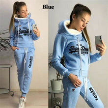 Load image into Gallery viewer, Tracksuit Women Winter 2021 Pullover Hoodie Sweatshirt Pants Jogging Femme Set Sports Suits for Women Clothing Fleece Sportswear
