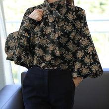 Load image into Gallery viewer, Celmia Women Satin Blouses 2021 Fashion Tops Tunic Plus Size Elegant OL Bow Tie Lantern Sleeve Office Shirt Casual Slik Blusas