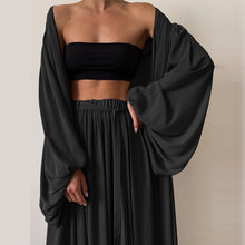 Load image into Gallery viewer, Spring Soft Women Three Piece Set Fashion Wrap Cardigan Tops And High Waist Pants Suit Female Casual Simple Tracksuits Homewear