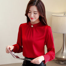 Load image into Gallery viewer, blusas mujer de moda 2021 long sleeve women shirts womens tops and blouses chiffon blouse shirt feminina plus size tops 1418 45
