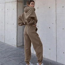 Load image into Gallery viewer, Solid Tracksuit Women Two Piece Set Autumn Winter Clothes Hooded Oversized Sweatshirt Top Sweatpants Sports Jogging Suit Outfits