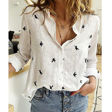Load image into Gallery viewer, Leisure White Yellow Shirts Button Lapel Cardigan Top Lady Loose Long Sleeve Oversized Shirt Womens Blouses Spring Blusas Mujer